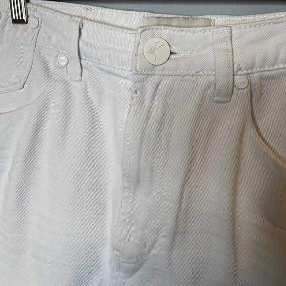 One Teaspoon Skirt 26 White Denim Frayed Distressed Mini Short small festival - Picture 4 of 6